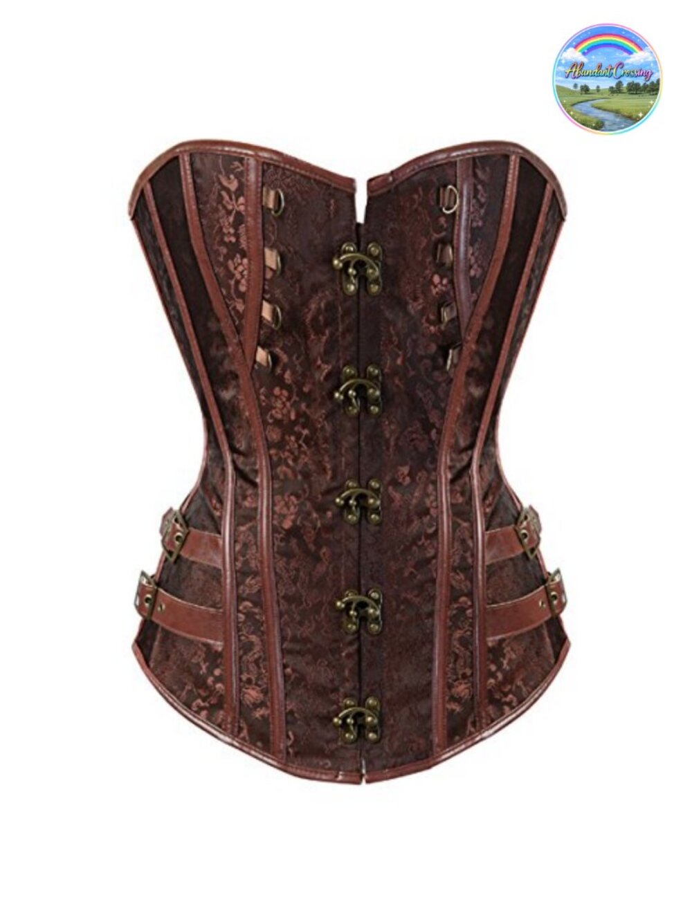 frawirshau Women's Gothic Steampunk Faux Leather Corset Bustier Vest Tank Top